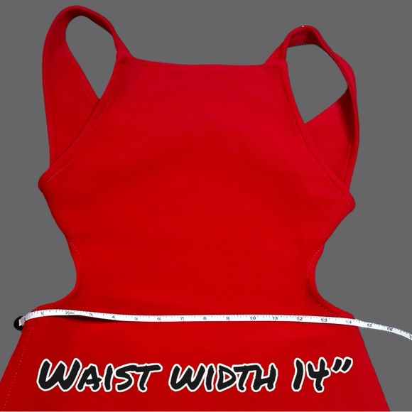🎉HP🎉Excellent PreLoved Condition Zara Red Cut Out Back Mini Dress. Size Small - Picture 8 of 11